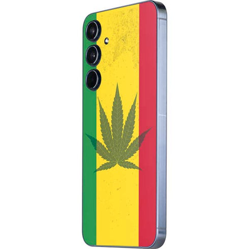 Marijuana Rasta Flag Galaxy A35 5G Skin